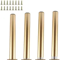 Famanu – Set van 4 goudkleurige metalen meubelpoten 20 cm verstelbaar voor bank nachtkastje en salontafel
