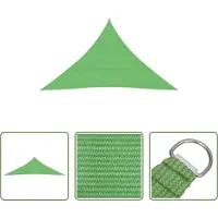 The Living Store HDPE Schaduwdoek - Driehoekig - 3.5 x 3.5 x 4.9 m - Lichtgroen - Schimmel- en uv-bestendig