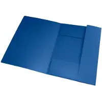 Oxford Top File + - elastomap - 3 kleppen - elastiek - A4 - blauw - pak 10 stuks