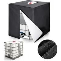 Famanu IBC-tankafdekking, 1000 liter waterreservoir, met rits - UV-bestendig