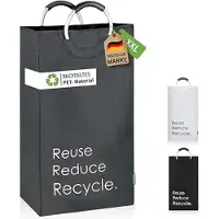 Famanu - Boodflessen, verzamelcontainer, XXL, opvouwbaar, statiegeldcontainer, afsluitbaar van gerecyclede PET-flessen, keuken, statiegeldflessen