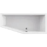 Bench Bobo inbouw douchebad met ligzijde en hoek rechts 170x75cm glans wit acryl