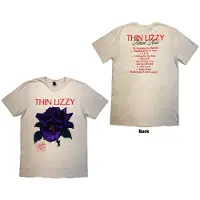 Ginza.se Thin Lizzy - Black Rose Tracklist Heren T-shirt - XXL - Gebroken wit