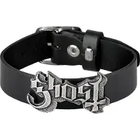 Ghost Lederen armband - Logo - voor Mannen - zwart - Maat Standard