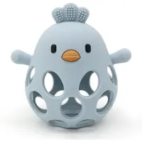 Ginza.se - Teether ball duckling in LFGB silicone, blue - (5632)