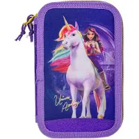 Unicorn Academy - Unicorn Academy - Filled double pencil case - 19.5 x 12.5 x 5 cm