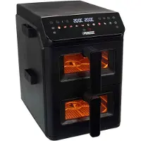 Princess Heteluchtfriteuse - 182490 - 3000W - Stack Airfryer 11,2L - PFAS-Vrij - 2 lades (Sync) - 11 Bakprogramma's - Bespaart 45% ruimte - Dubbele gestapelde lades