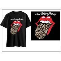 Ginza.se The Rolling Stones Heren Tshirt -2XL- Leopard Print Tongue Zwart