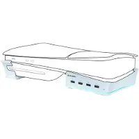 Nacon BB025644, Vrijstaande standaard, PlayStation 5 Slim, Wit, Blauw, Groen, Rood, Sony, PlayStation 5 Slim