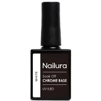 Nailura - Chrome Base White Gel - White - 10 ml