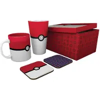 Abysse Corp POKEMON Pack Glass + Mug + 2 Coasters - Pokéball - XXL