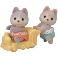 Sylvanian Families 5638 Tweeling Husky-fluweelzachte speelfiguren