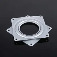 Famanu - 4 Inch Vierkante Lazy Susan Draaitafel Lagers Gegalvaniseerd Staal Roterende Lager Kwartelplaat Voor Tv Rack Computer Monitor Draaitafels