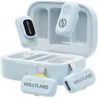 Hollyland - LARK A1 Microphones, with USB-C+ Lightning - Sky Blue