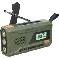 Manta - Draagbare noodslinger FM-radio, zonne-energiebank, zaklamp