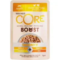 Wellness Core 14x Kattenvoer Boost+ Immunity Kip & Kalkoen 85 gr