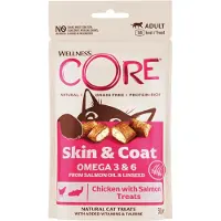 Wellness Core Kattensnack Skin & Coat - Kip & Zalm 50 Gr