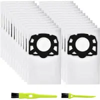 Markenlos - 15 vliesfilterzakken, compatibel met stofzuigers KFI 357, KWD1, KWD2, KWD3, WD2 Plus, WD3, SE 4001, SE 4002, WD 3.200-WD 3.800 M