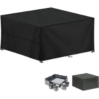 Famanu – Garden Table Cover 150x130x90cm Garden Furniture Cover Waterproof Outdoor Table Cover 420D Oxford Fabric Garden Furniture Cover Windproof Protective Cover for Garden Furniture UV Resistant