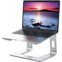 Famanu - Aluminium laptopstandaard met afneembare computerhouder geschikt voor 10-14 inch laptops zilver