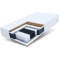 FDM MERANO Matras 90x200 cm - Hoogte 19 cm H4 - Pocketvering Matrassen - Dubbelzijdig - 7 zones - Antiallergisch