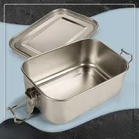 Famanu - Lunchbox Lekvrije bentobox Roestvrijstalen lunchbox; Waterdichte duurzame box met compartimenten & afdichtingen (a: 550 ml)