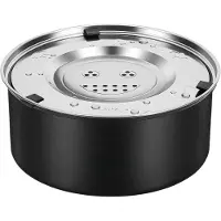 Famanu – Waterbak hond zonder kwijlen roestvrij staal - drinkbak hond anti slabber met antislip bodem - lekvrij - gemakkelijk te reinigen - vaatwasmachinebestendig - zwart 3 L
