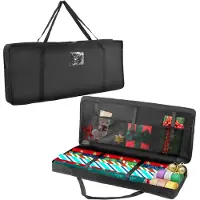 Famanu Opbergtas cadeaupapier - Organizer met vakken - 1 stuk - Oxford-weefsel - 82 x 13 x 34 cm