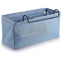 Famanu - Netto Nachtkastje Opknoping Opslag Bed Zakken Manden Slaapzaal Bed Organizer Caddy Multifunctionele Opknoping Opbergtas voor Thuiskantoor, School Dorm Ziekenhuis, Blauw