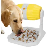 Famanu - Anti-schrok voerbak voor honden, kom maaltijd puzzel interactief langzaam eten - voederbak dagelijks spel thuis woonkamer indoor kitten kitten