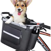 Famanu – Opvouwbare fietsmand, afneembare stuurmand voor huisdieren, winkelen en outdoor
