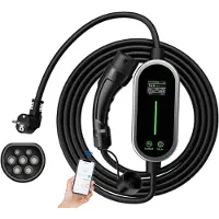 OEM Draagbare EV-lader, slimme app-bediening, instelbare stroomsterkte, Type 2, 10 meter met app
