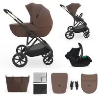 Kinderkraft Kinderwagen Prime3 PRO 3-in-1 Velvet Mocca