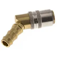 Tameson Messing DN 9 Tempereerkoppeling Snelkoppeling 12.7 mm Slangpilaar Loskoppelbeveiliging 45-deg