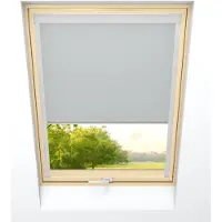 Time4blinds - Dakraam Rolgordijn - Breedte 973mm, Hoogte 940mm - Compatibel met Velux, Compatibel met Fakro - Verduisterend Rolgordijn, Thermisch Rolgordijn, Zonwering voor Dakramen - Grijs