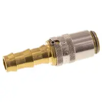 Tameson Messing DN 6 Tempereerkoppeling Snelkoppeling 9.5 mm Slangpilaar Loskoppelbeveiliging