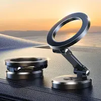 Famanu Past op -autohouder, volledig metalen en opvouwbaar, magnetische telefoonhouder met 20 x N55 magneten en 360° aanpassing, telefoonhouder voor smartphone 16, 15, 14, 13, 12,, hoesje
