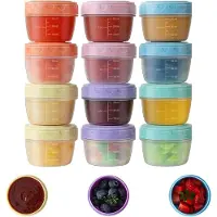 Famanu – 12 stuks kleine vriesdozen met deksel, lekvrije snackdozen met schroefsluiting, voor lunch