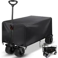 Famanu - Zwarte bolderkarhoes 105 x 60 x 45 cm, water- en uv-bestendig, Oxford-stof