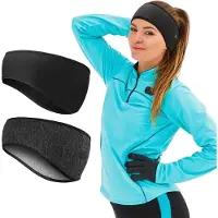 Famanu - Sporthoofdband voor dames en heren, winter, oorwarmers, hoofdbanden, oorbeschermers, warme hoofdband voor joggen, hardlopen, wandelen