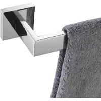Famanu – Handdoekstang van 16 inch voor badkamer en keuken, wandmontage, roestvrij staal, gepolijst chroom