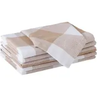 Famanu – Set van 6 katoenen servetten in buffalo beige van 43x43 cm, herbruikbare tafelservetten voor thuis en evenementen