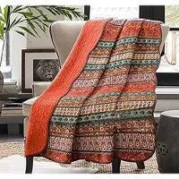 Markenlos Boho quilt, compleet, queen-size, 100% katoen - oranje