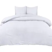 Famanu Dekbedovertrek Set - Zachte Microvezel Dekbedovertrek 240x220cm met Kussenslopen 65x65cm - Beddengoed Dekbedovertrek Set - Wit