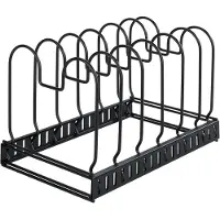 Famanu – Uitschuifbare pannendeksel- en pannensteun van 30 tot 57 cm, verstelbare keukenorganizer