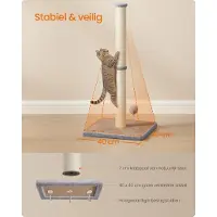 Famanu - Krabpaal geschikt voor kittens en volwassen katten, stabiele kattenboom met pluche