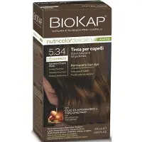 Biokap RAPID Permanent Hair Colour 5.34 Honey Chestnut Brown 10 Minutes Reaction Time Organic Argan Oil TricoREPAIR Complex Vegan Optimal Grey Coverage Up to 80% Natural Ingredients