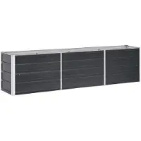 OEM Grote, antracietkleurige, gietijzeren verhoogde border met een open bodem en een groot volume