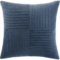 Famanu - Denim blauw, 1 stuk, 70 x 70 cm, zacht, corduroy, kussenslopen, kussensloop, decoratieve kussensloop, bankkussen, sierkussen, boho, decoratie voor bank, slaapkamer, woonkamer, balkon (zonder