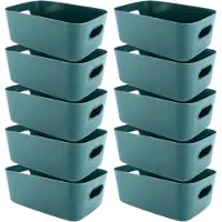 Markenlos Opbergboxen set – 10 grote plastic organizers met handgrepen